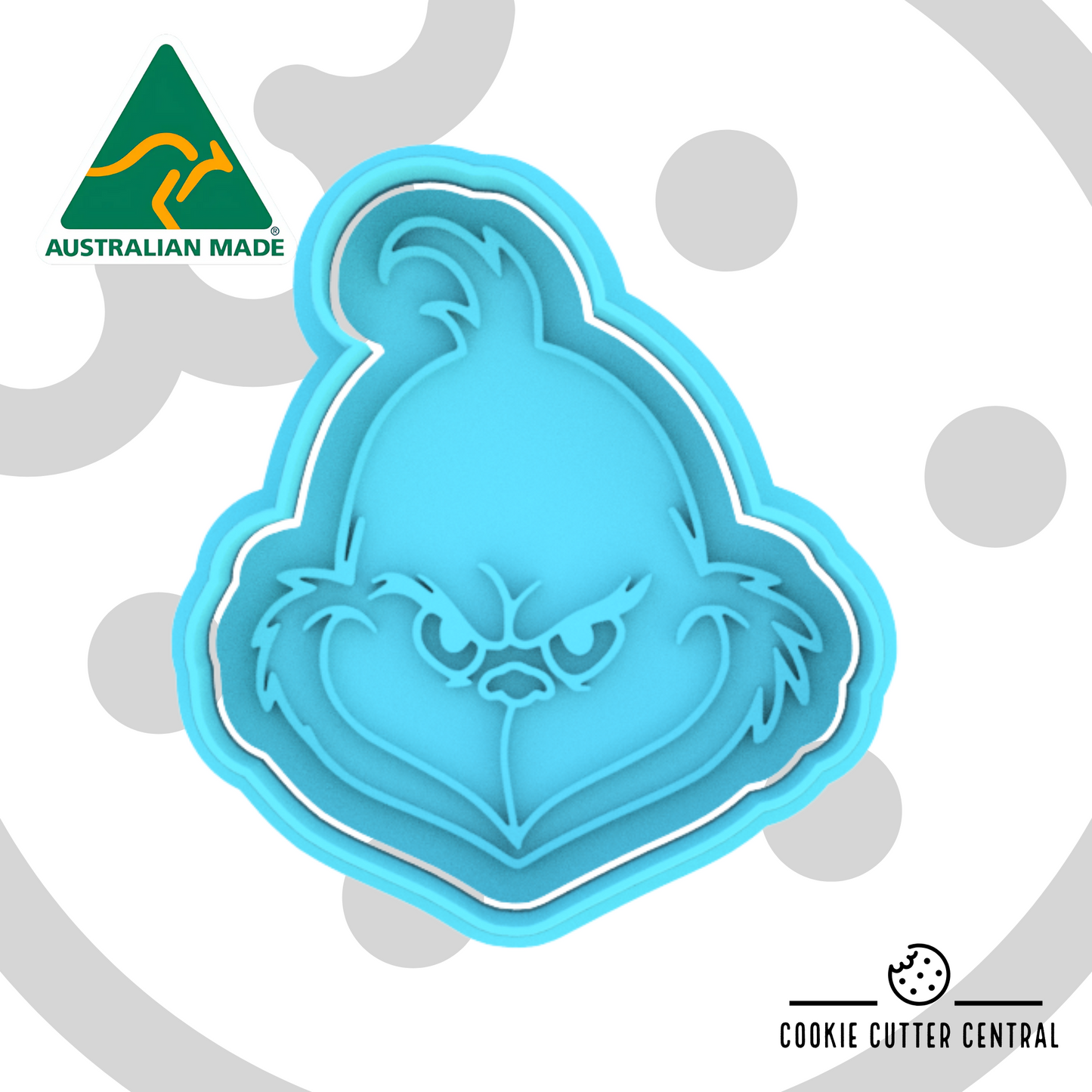 Grinch Cookie Cutter and Embosser - 7.7cm x 6.8cm