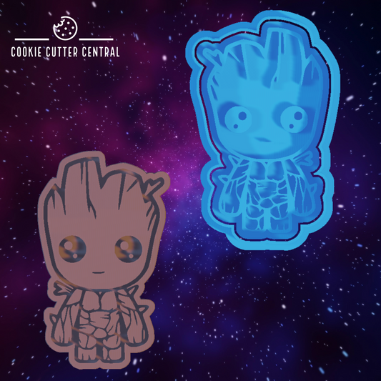 Groot Cookie Cutter and Embosser - 9.6cm x 5.8cm