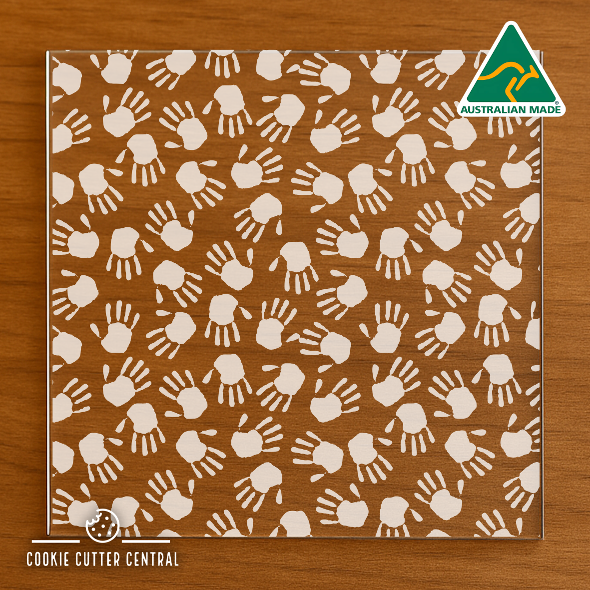 Handprint Pattern Acrylic Pattern Plate 10cm