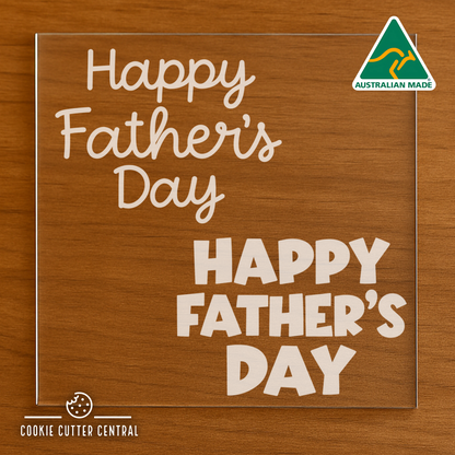 Happy Father's Day Mini Cookie Cutter and Debosser Set