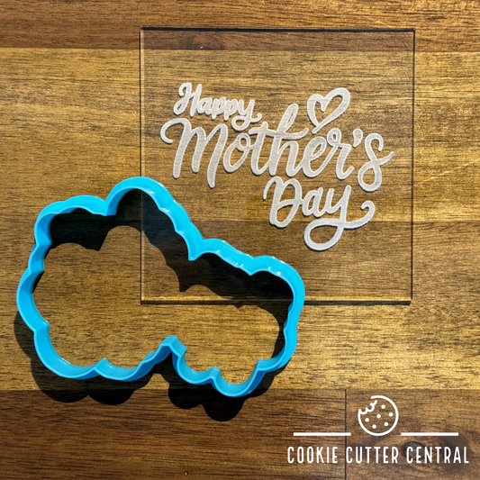 Happy Mother's Day Cookie Cutter and Acrylic Debosser