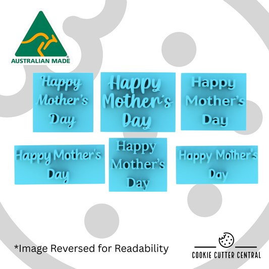 Happy Mother's Day Word Fondant Stamp Set of 6