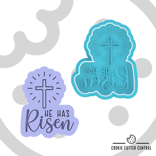 He has Risen Cookie Cutter and Embosser - 8.6cm x 7cm