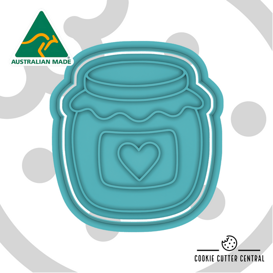Honey Jar Cookie Cutter and Embosser - 6.6cm x 5.9cm