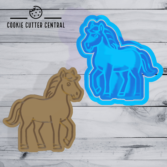 Horse Cookie Cutter and Embosser 7.5cm x 7.2cm