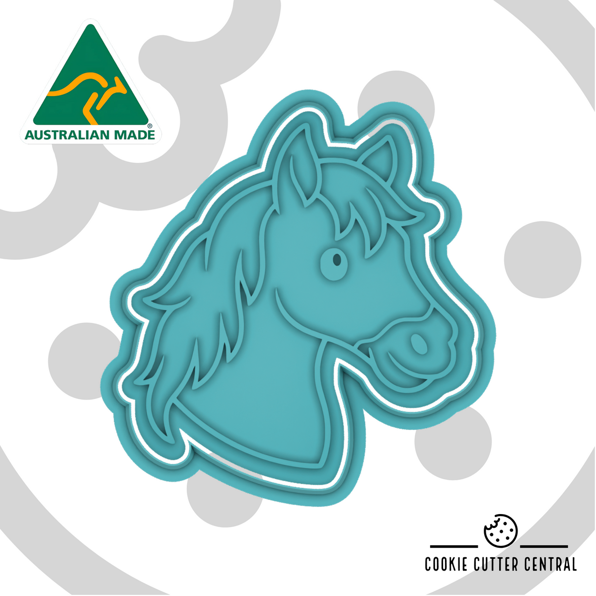 Horse Portrait Cookie Cutter and Embosser - 8.6cm x 8.1cm