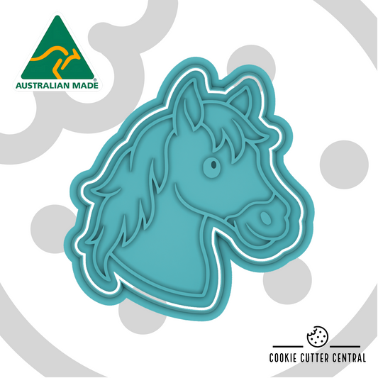 Horse Portrait Cookie Cutter and Embosser - 8.6cm x 8.1cm