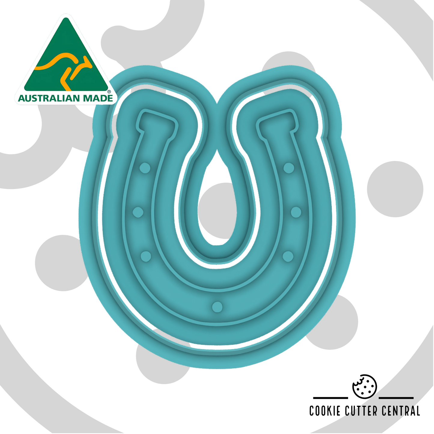 Horseshoe Mini Cookie Cutter and Embosser - 5.5cm x 5cm