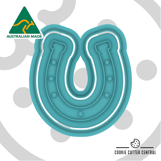 Horseshoe Mini Cookie Cutter and Embosser - 5.5cm x 5cm