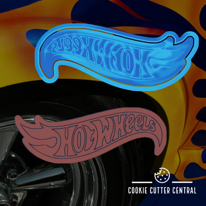 Hot Wheels Logo Cookie Cutter and Embosser - 4.9cm x 13.3cm
