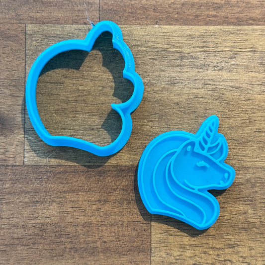 Mini Unicorn Cookie Cutter and Embosser - 5cm x 4.4cm