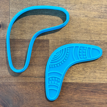 Boomerang Cookie Cutter and Embosser - 8.3cm x 8.5cm