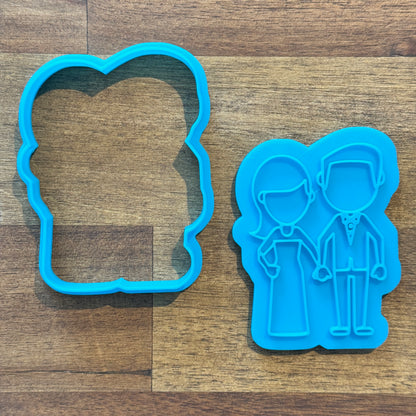 Married Couple Cookie Cutter and Embosser - 8.3cm x 6.3cm