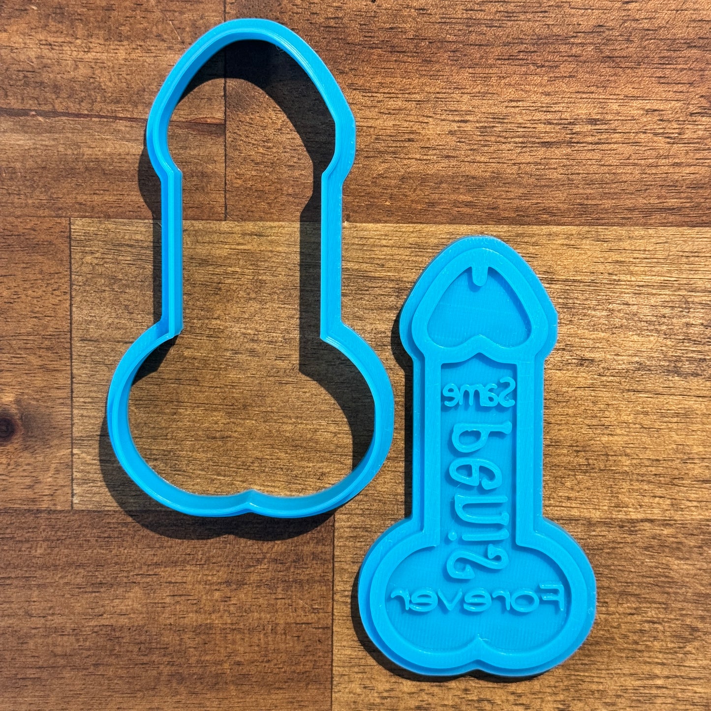 Same Penis Forever Cookie Cutter and Embosser - 9.6cm x 5.2cm