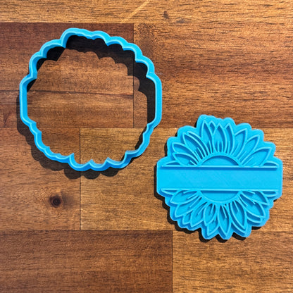 Sunflower (Add your own Name) Cookie Cutter and Embosser - 7.7cm x 7.7cm