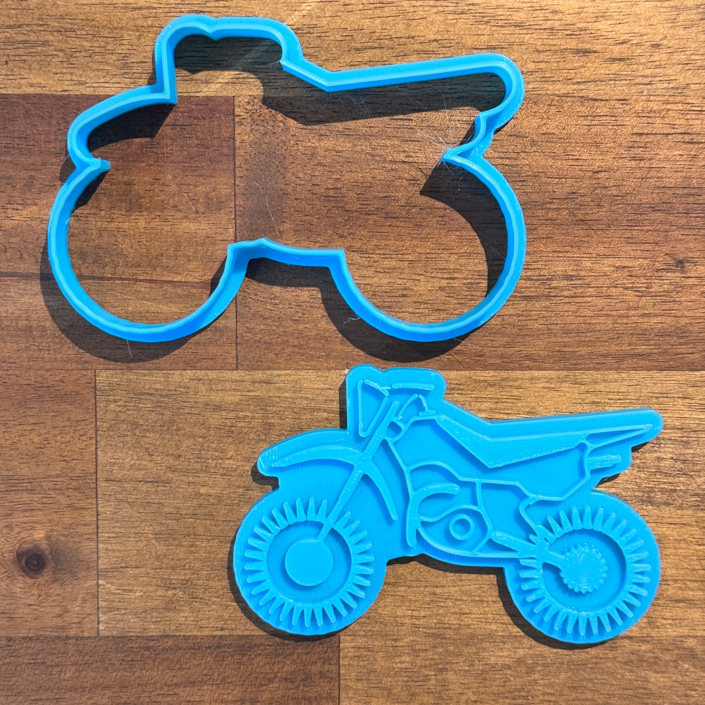 Dirt Bike Cookie Cutter and Embosser - 6.4cm x 10cm