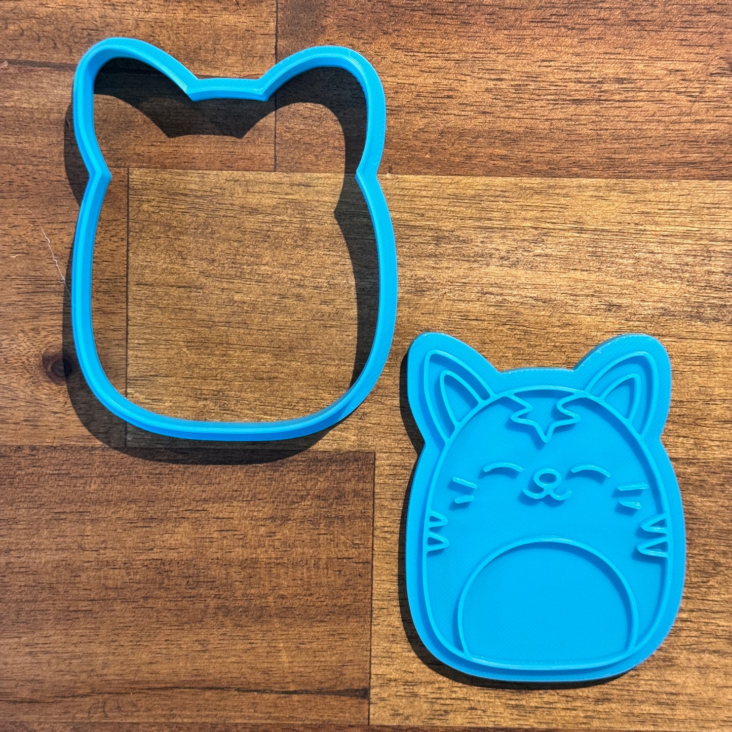 Cat Squishmallow Cookie Cutter and Embosser - 8cm x 6.4cm