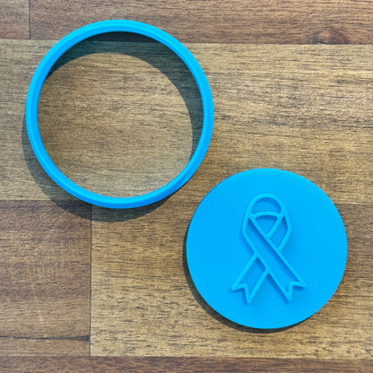 RIbbon Cookie Cutter and Embosser - 6.5cm Round