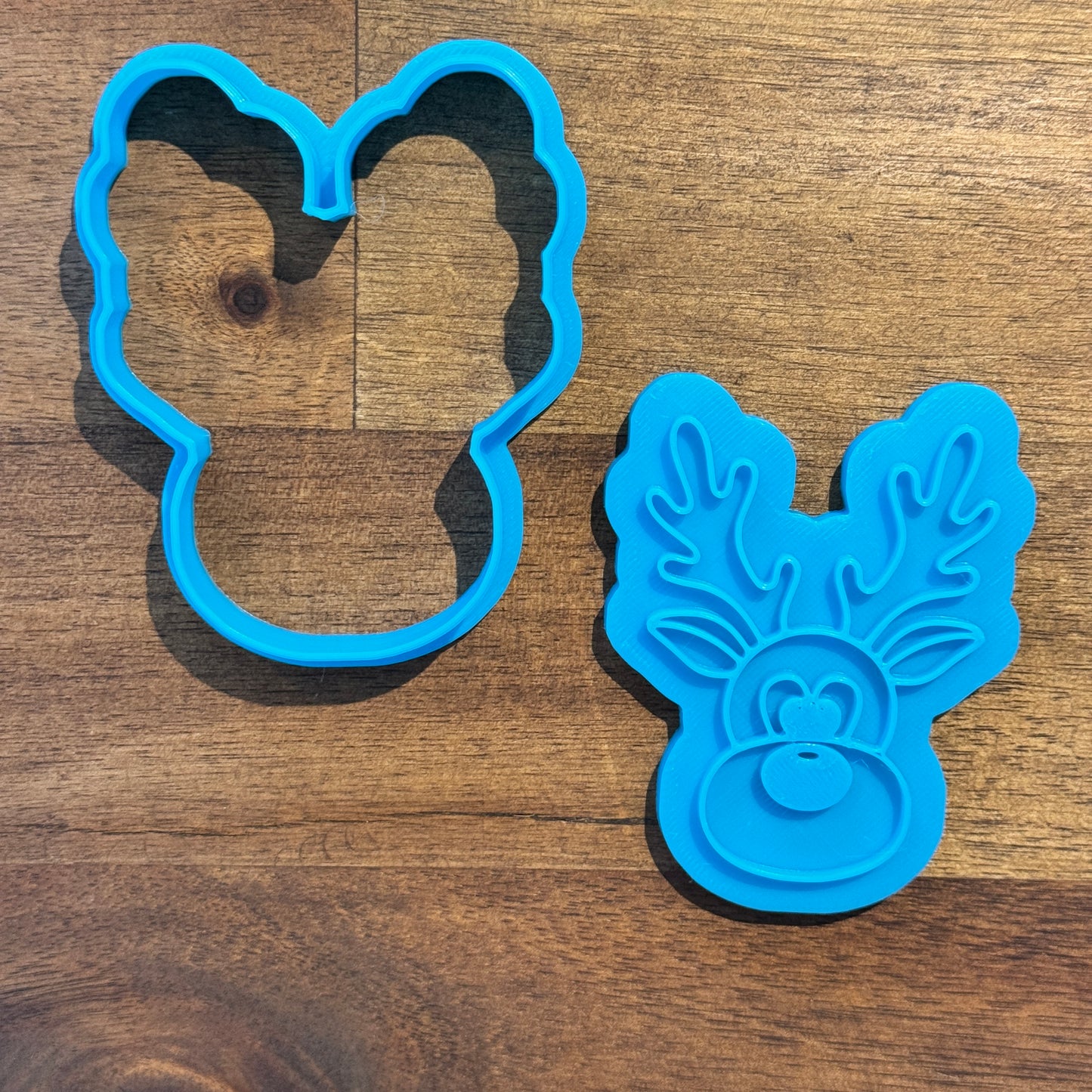 Reindeer Cookie Cutter and Embosser - 7cm x 6.1cm