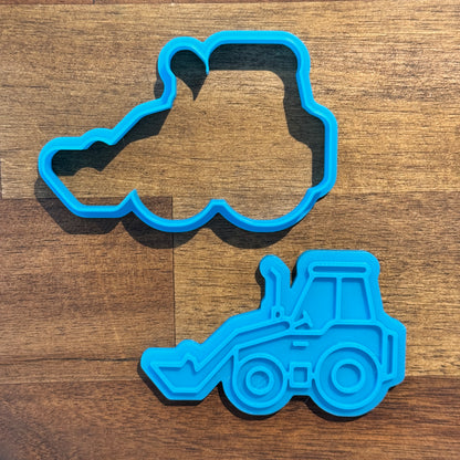 Bulldozer Cookie Cutter and Embosser - 5.7cm x 9cm