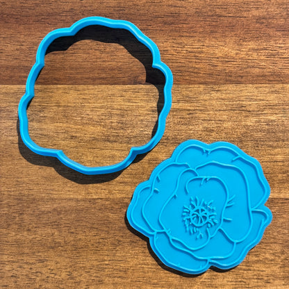 Poppy Cookie Cutter and Embosser 7.5cm x 8cm