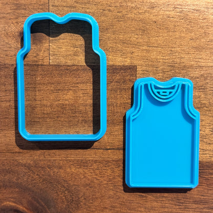 Basketball Jersey Cookie Cutter and Embosser - 7.4cm x 4.9cm