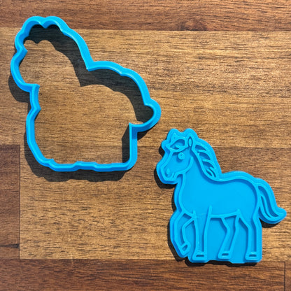 Horse Cookie Cutter and Embosser 7.5cm x 7.2cm