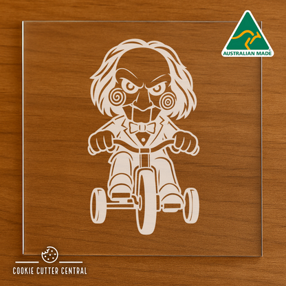 Jigsaw/Billy the Puppet — Saw Cookie Cutter and Acrylic Debosser - 8.7cm x 5.1cm