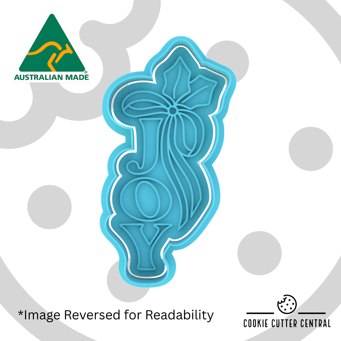 Joy Cookie Cutter and Embosser - 11cm x 5cm