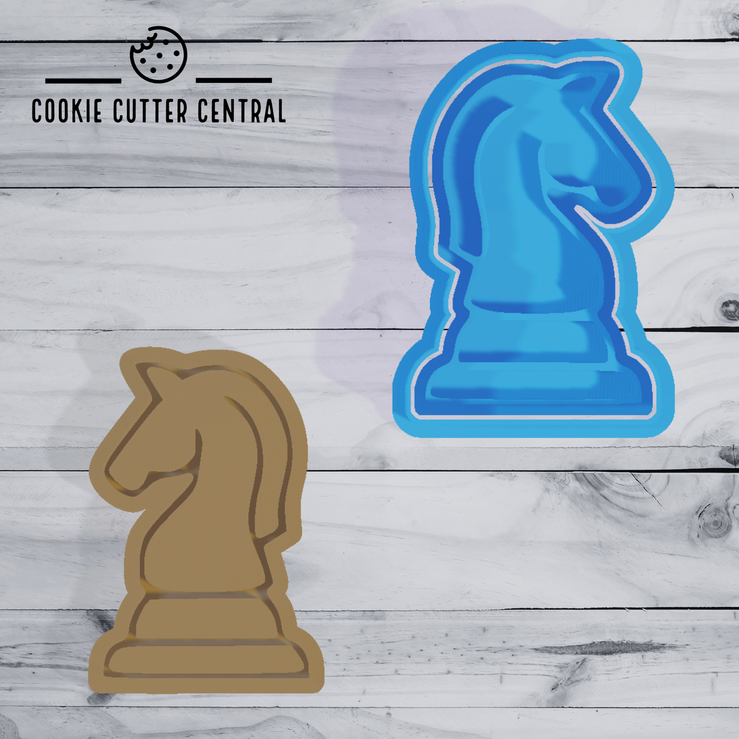 Chess Knight Piece Cookie Cutter and Embosser - 7.9cm x 5.3cm