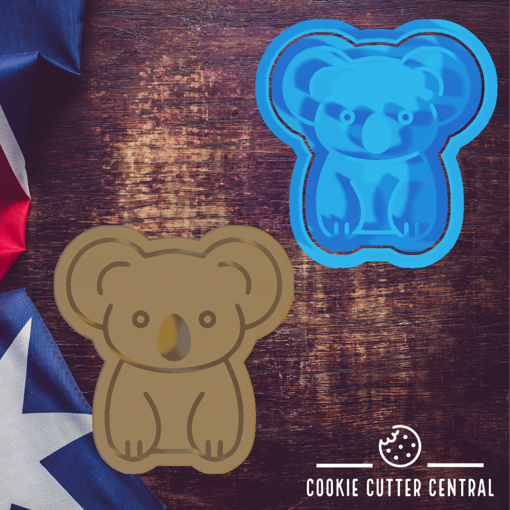 Koala Cookie Cutter and Embosser - 6.8cm x 6.6cm