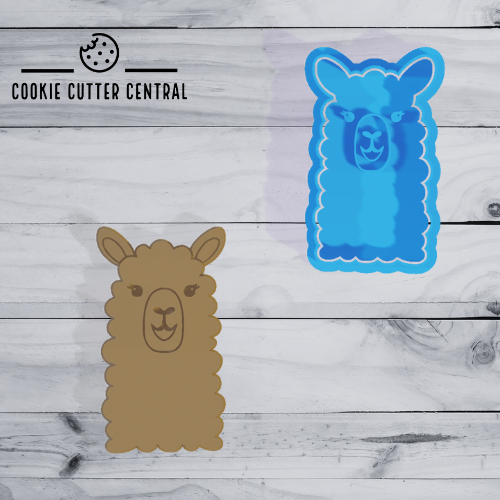 Llama Cookie Cutter and Embosser - 8.3cm x 4.7cm