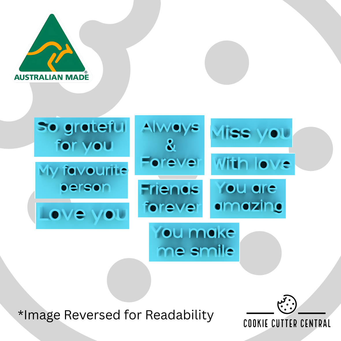 Love and Friendship Mini Word Stamp Set