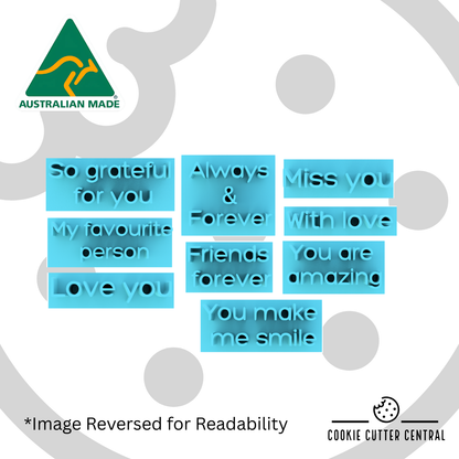 Complete Mini Word Stamp Set