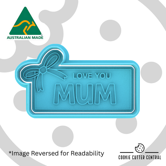 Mum with Bow Cookie Cutter and Embosser - 5cm x 9cm