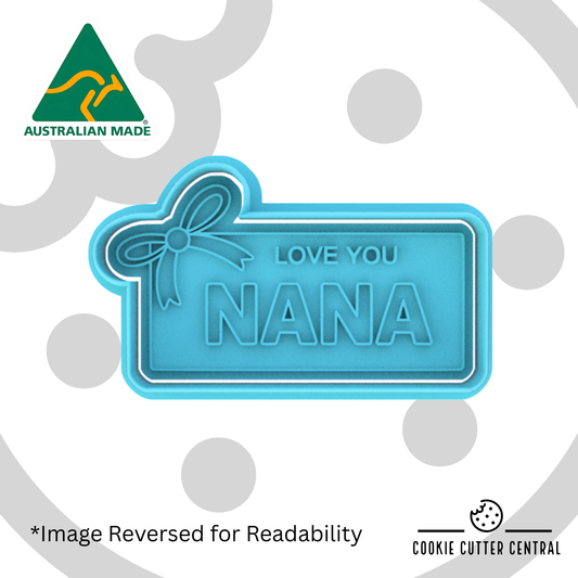 Nana with Bow Cookie Cutter and Embosser - 4.9cm x 8.8cm