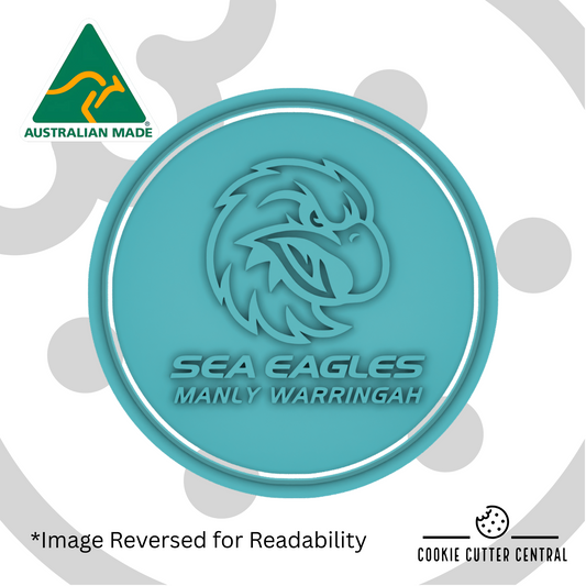 Manly Sea Eagles Cookie Cutter and Embosser - 7.5cm