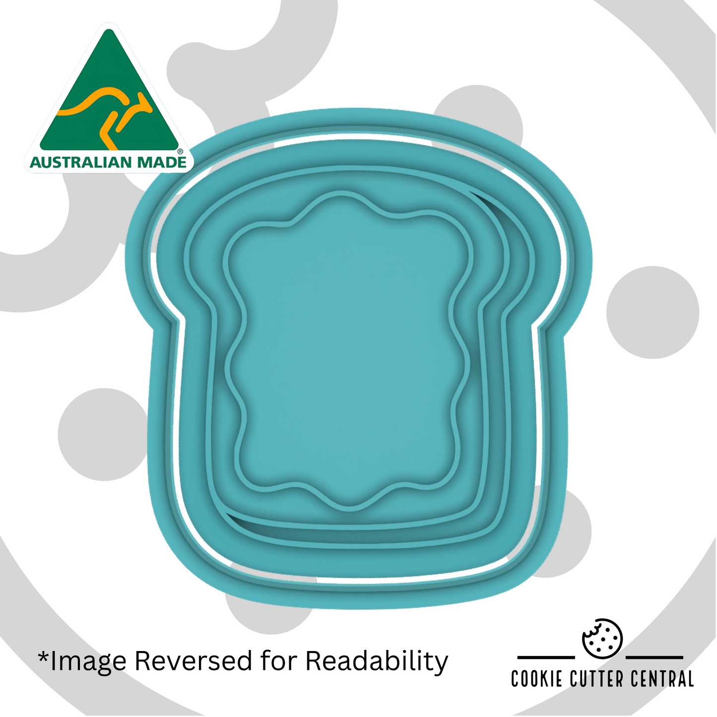 Marmalade Toast Cookie Cutter and Embosser - 7cm x 6.5cm