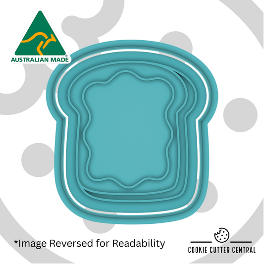 Marmalade Toast Cookie Cutter and Embosser - 7cm x 6.5cm