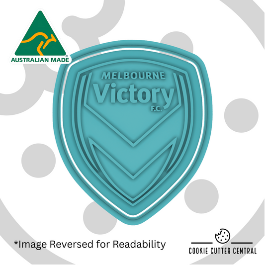 Melbourne Victory FC Cookie Cutter and Embosser - 8.3cm x 7cm
