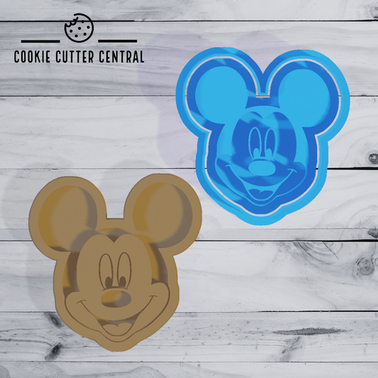 Mickey Mouse Cookie Cutter and Embosser 7cm - 6.8cm