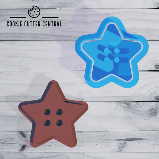 Mini Button 7 Cookie Cutter and Embosser 4cm Star