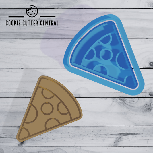 Mini Pizza Slice Cookie Cutter and Embosser - 5.1cm x 5.1cm