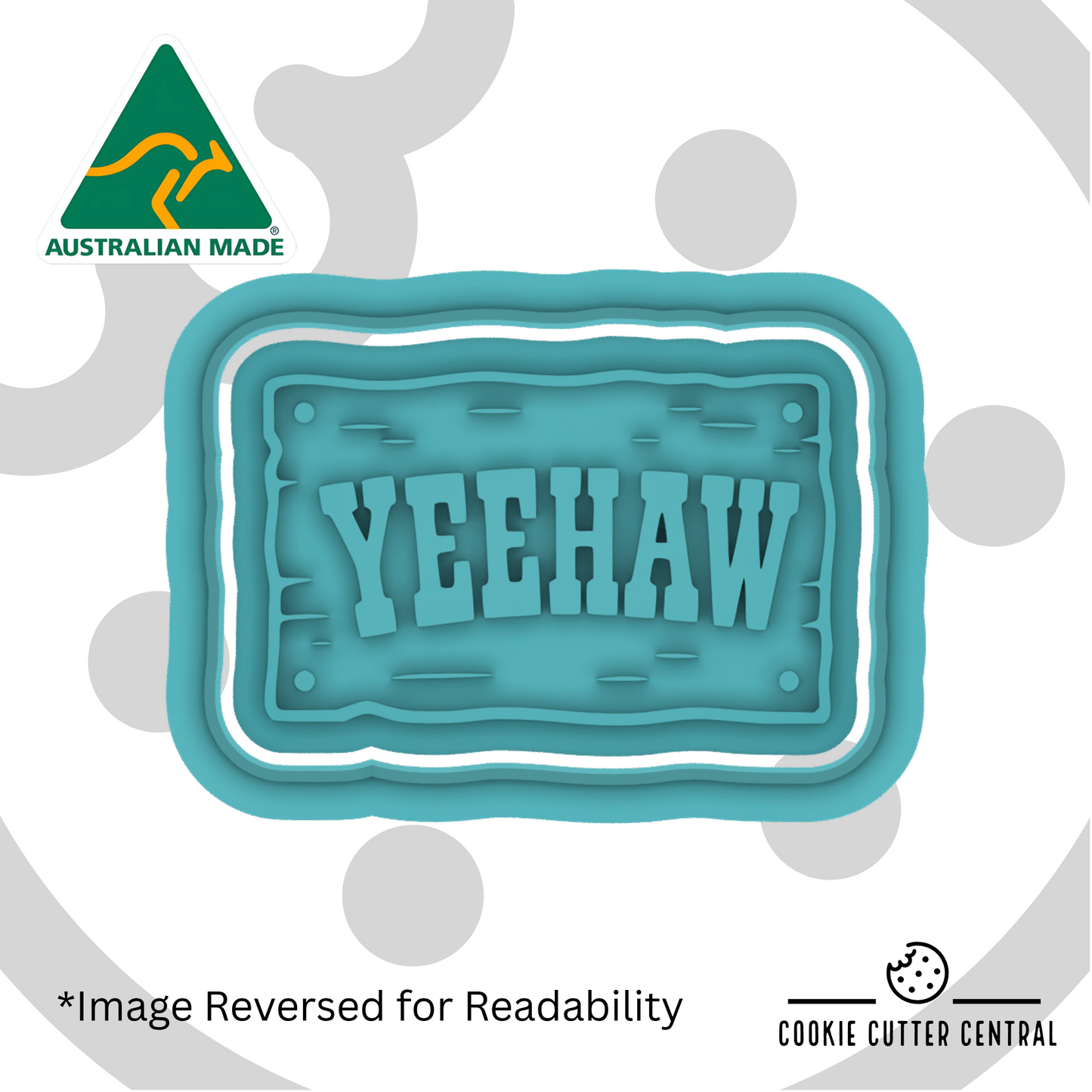 Mini Yeehaw Sign Cookie Cutter and Embosser -3.2cm x 4.8cm