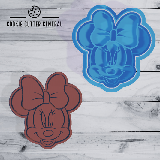 Minnie Mouse Cookie Cutter and Embosser - 8.3cm x 7.9cm