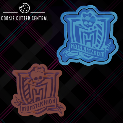 Monster High Logo Cookie Cutter and Embosser - 7.8cm x 8cm