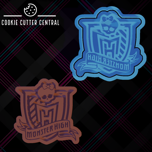 Monster High Logo Cookie Cutter and Embosser - 7.8cm x 8cm