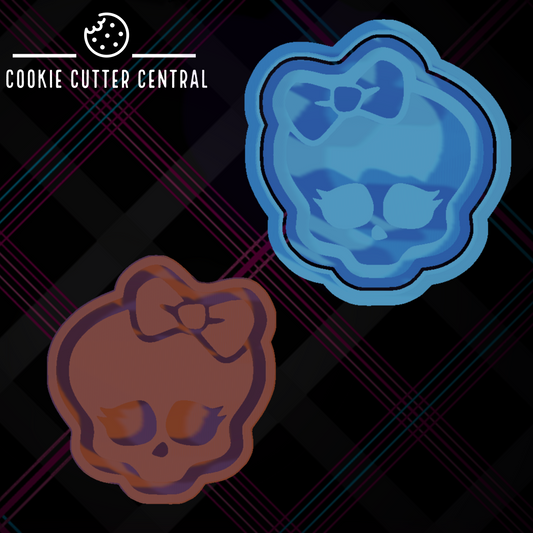 Monster High Skull Logo Cookie Cutter and Embosser - 6.9cm x 6.4cm