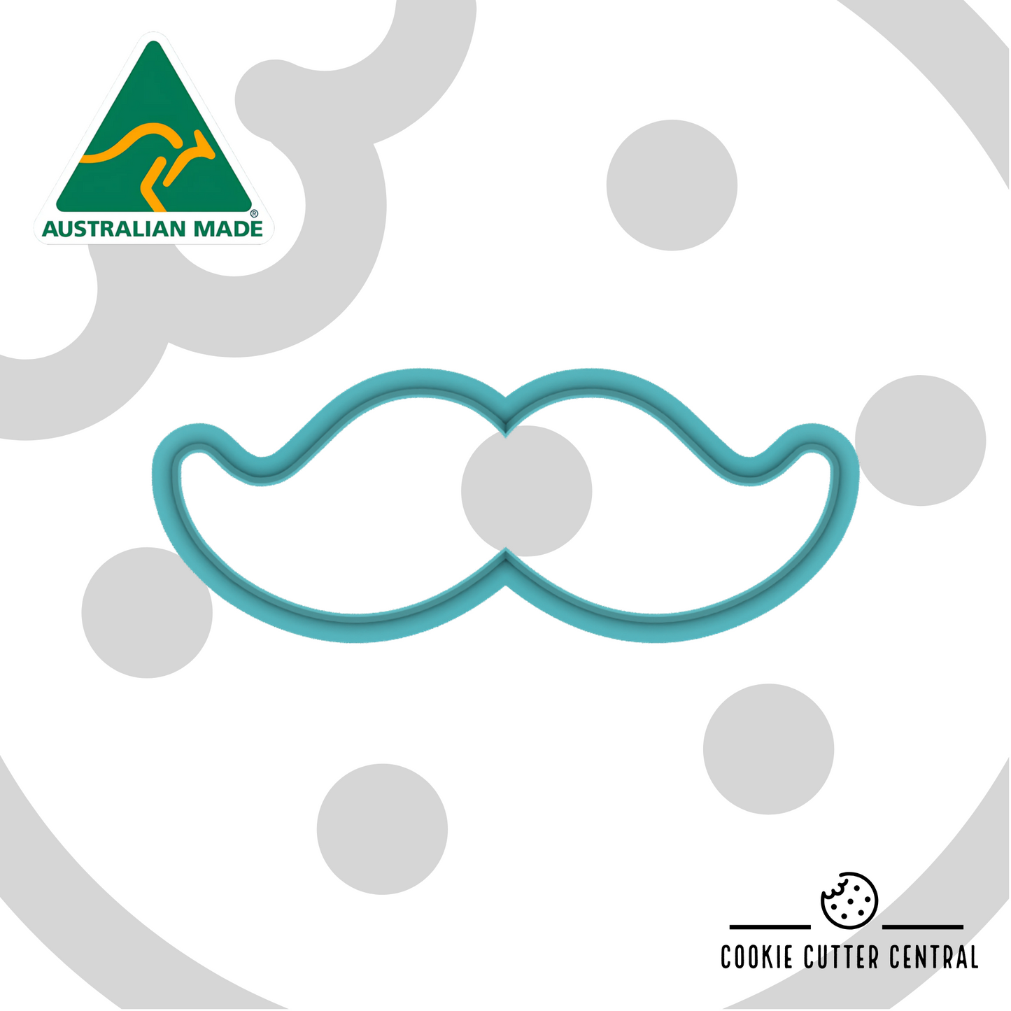 Moustache Cookie Cutter - 3cm x 8.9cm