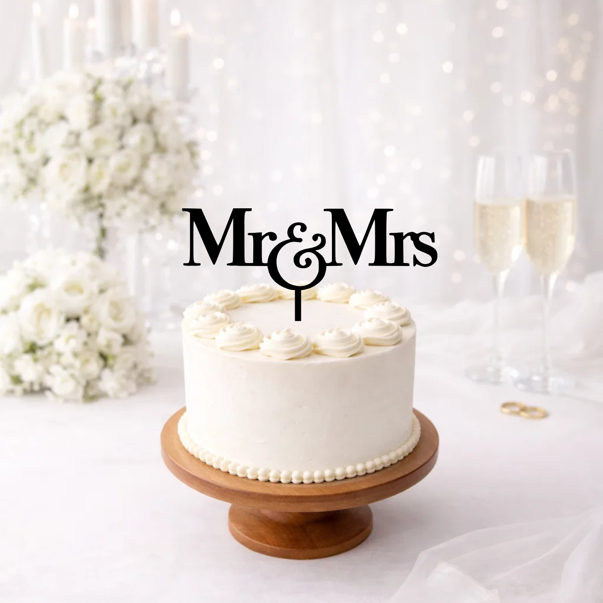 Mr & Mrs Cake Topper - 15cm